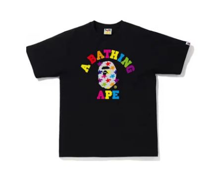 Bape Black ABC Rainbow T-shirt Multicolor/Black