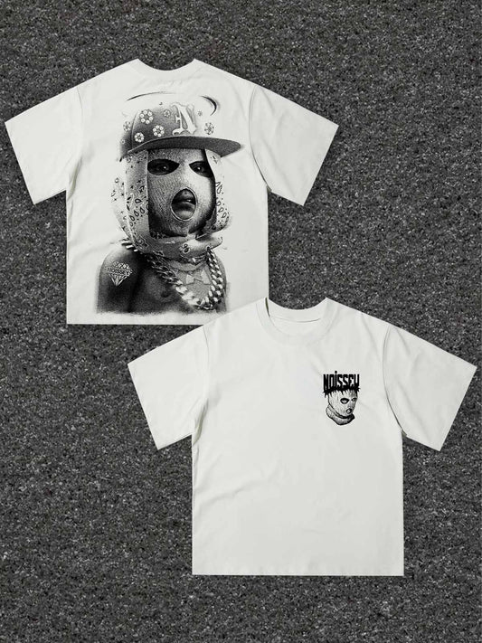 Quick-Dry Sports T-shirt with Balaclava Baby Double-sided Vintage print