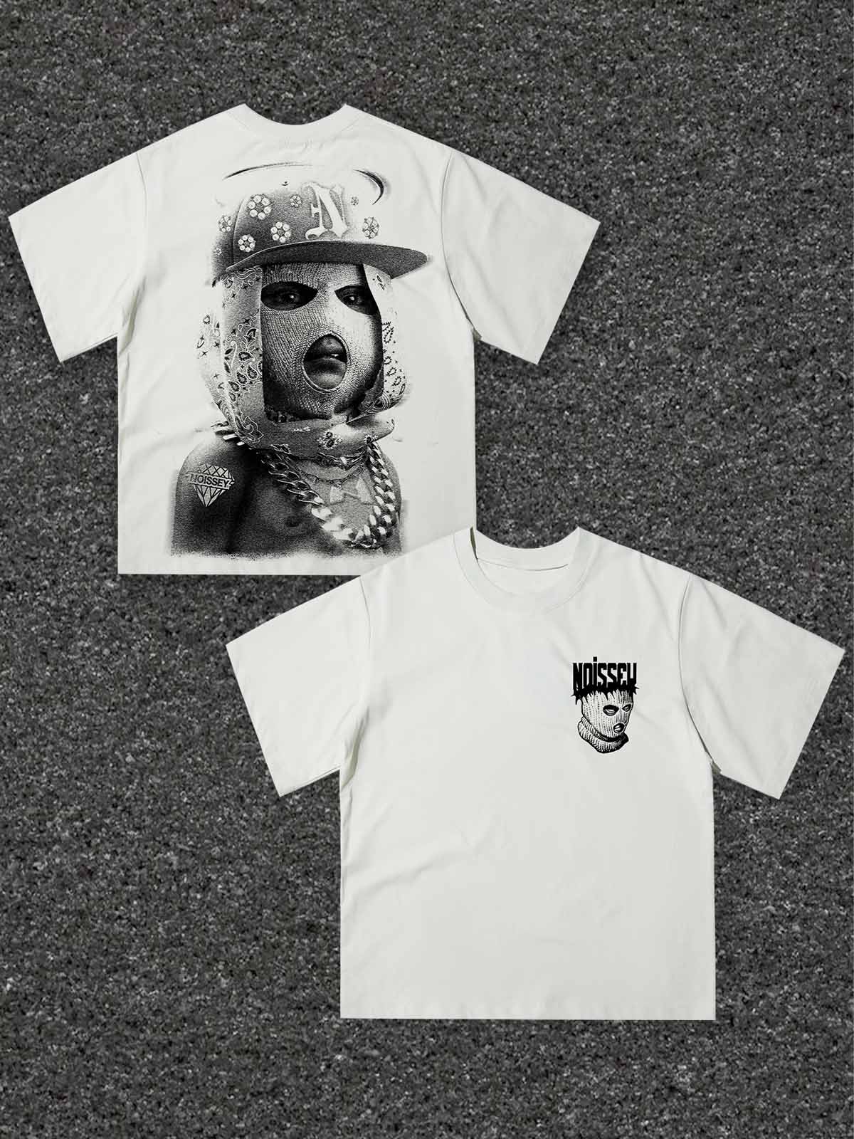 Quick-dry Sports T-shirt with Balaclava Baby Double-sided Vintage Print