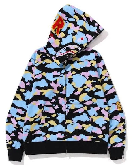 Bape Multi-Color Zip-Up Hoodie